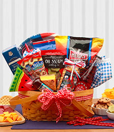 Product: Celebrate America Patriotic Picnic Gift Basket